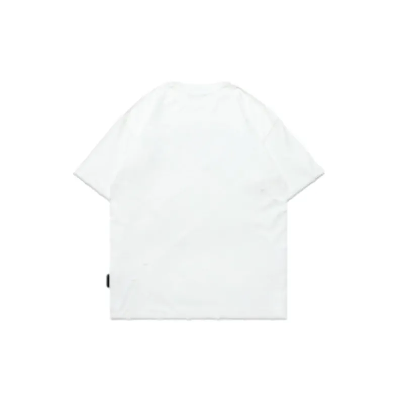 Hip Hop Embroidered Crewneck Short Sleeve Washed T shirt-1