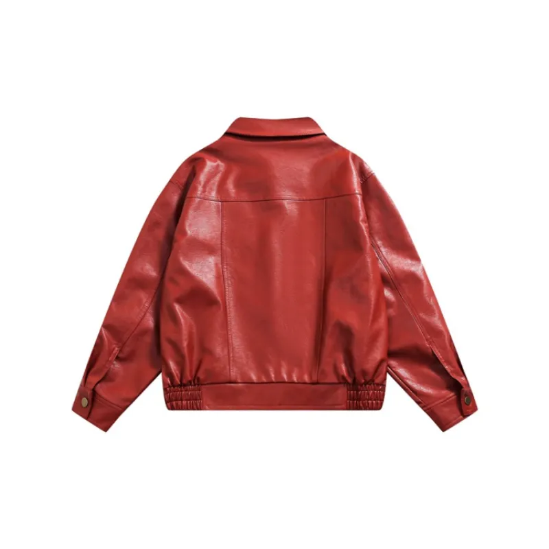 Cool Fashionable PU Leather Jacket-1