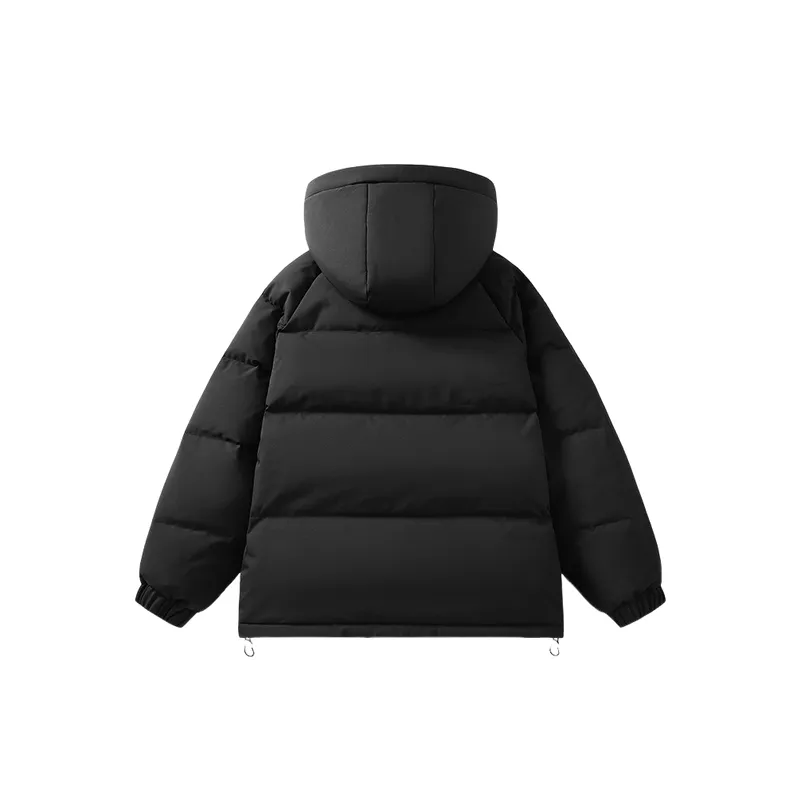 Simple Warm White Duck Down Jacket-3