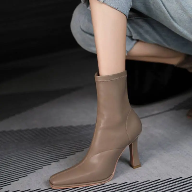 Basics Zipper Ankle Boots-2