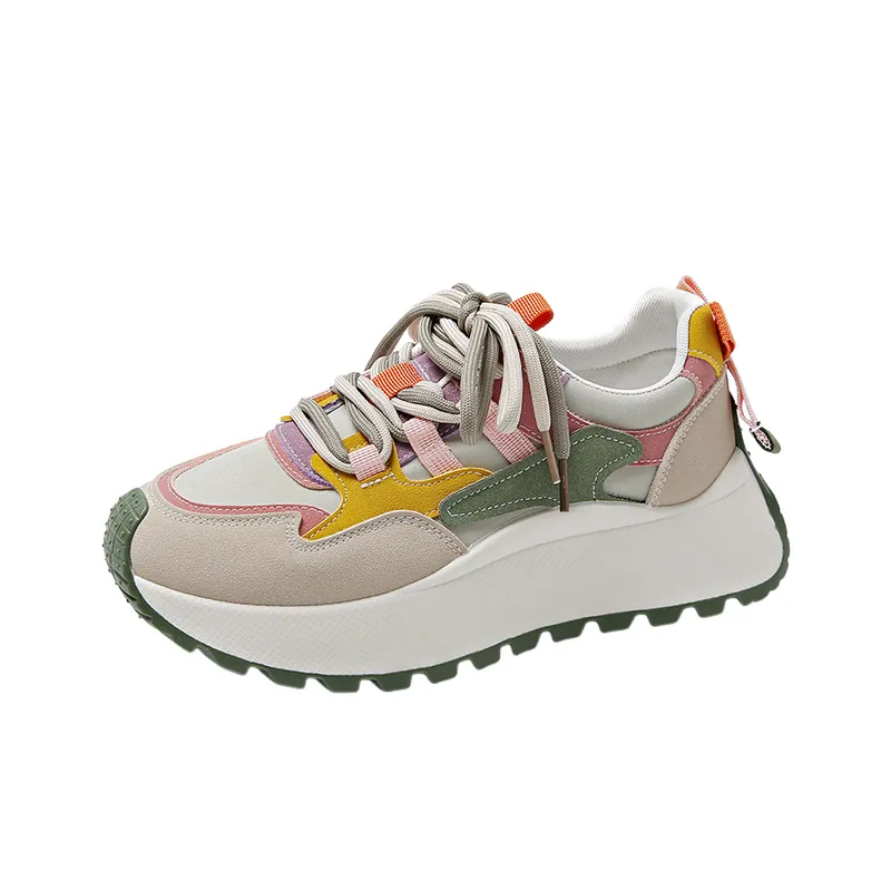 Sporty Contrast Color Chunky Sneakers-7