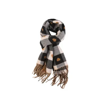 Retro Plaid Knit Scarf