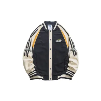 Retro Color Collision Splicing Tide Casual Jacket