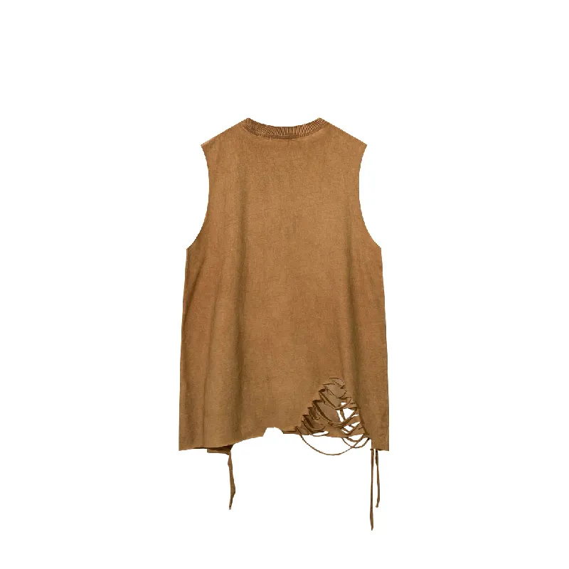 Retro Plain Cotton Vest-5