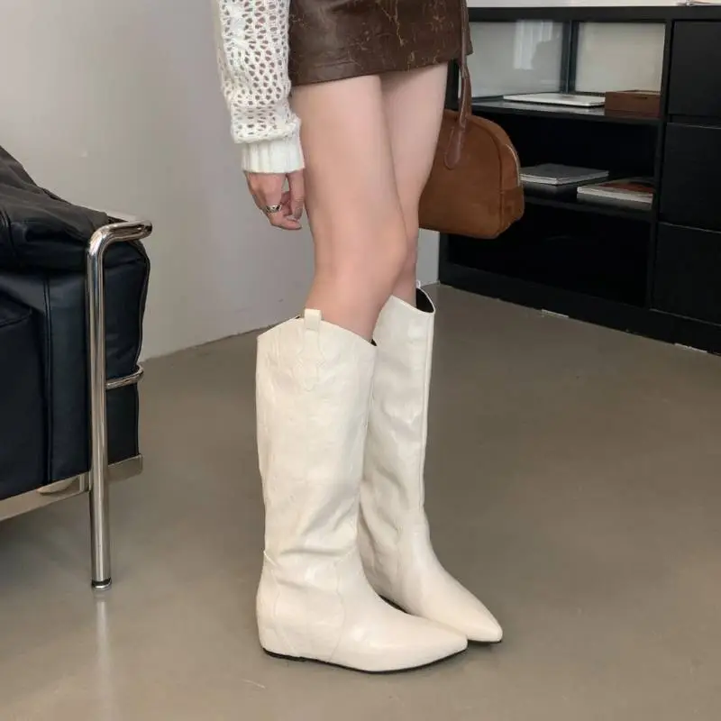 Retro Casual Knee High Boots-4