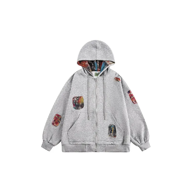 Fashion Loose Cotton Blended Fabric Sweatshirt-0