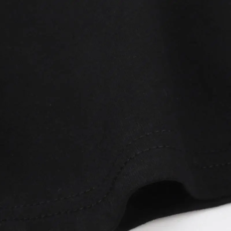 Loose Letter Cotton Blended Fabric T Shirt-6