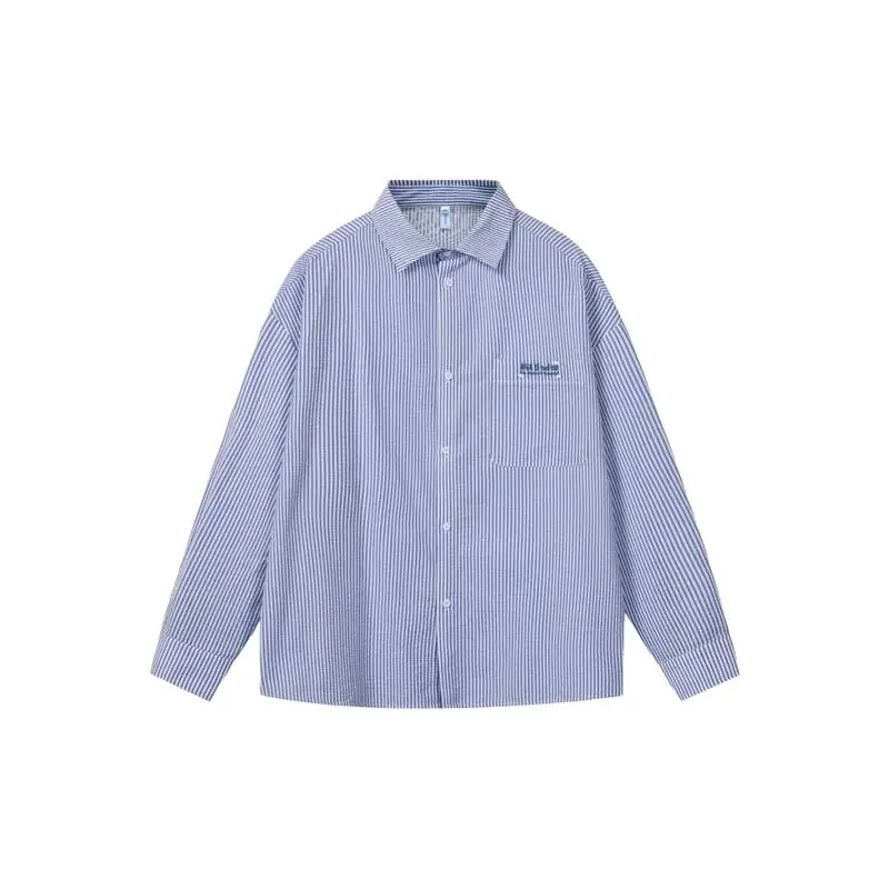 Striped Loose 100% Cotton Shirt-2
