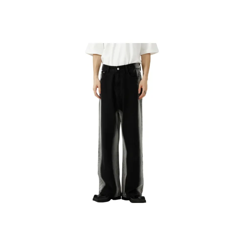 Patchwork Contrast Color Personality Trend Casual Jeans-1