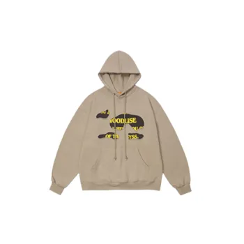 Heavy Thickened Terry Wear Letter Printed Hoodie
