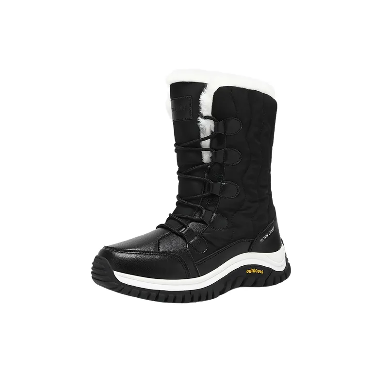 Basics Contrast Faux Fur Snow Boots-0