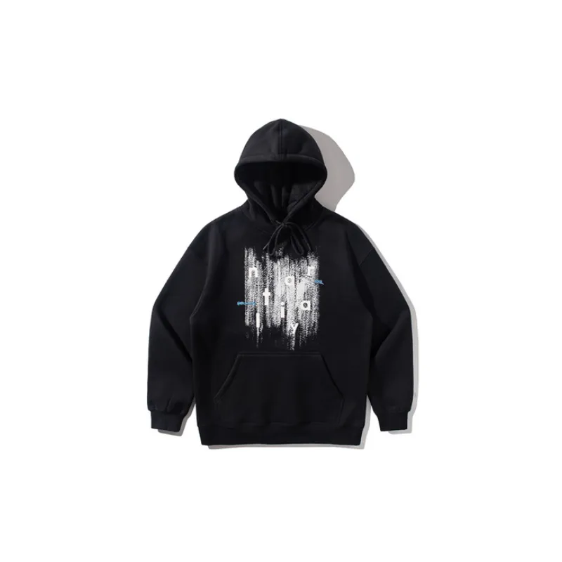 Printing Graffiti Fleece lined Hooded Jacket-4
