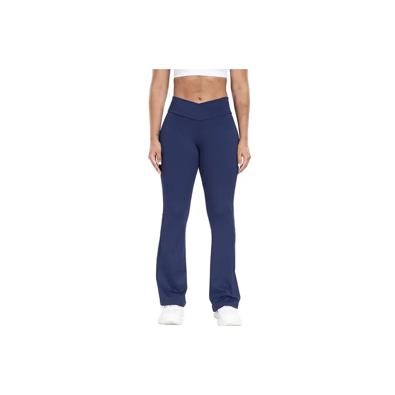 Simple Plain Blended Synthetic Fabrics Workout Pants Women
