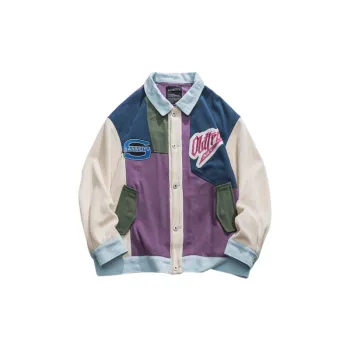 Tide Collision Color Splicing Casual Jacket