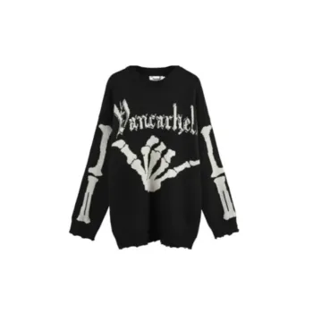 New High Street Niche Oversize Jacquard Crewneck Sweater