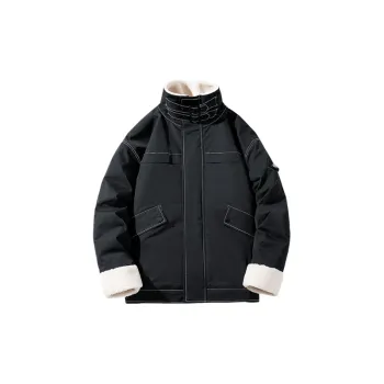 Loose Stand Collar Thickened Warm Cotton Coat
