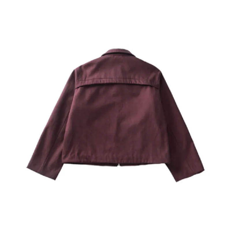Casual Fashionable Loose Cotton Blended Fabric Jacket-1