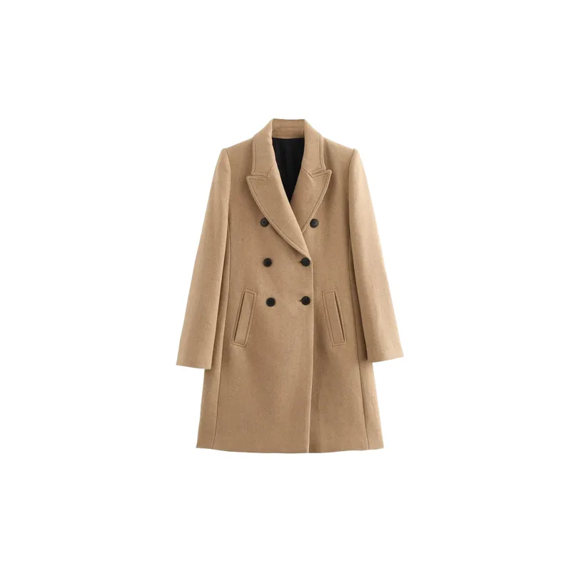 Fashionable Loose Polyester Coat Women-4