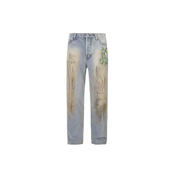 Loose Casual Graffiti Ink Jeans