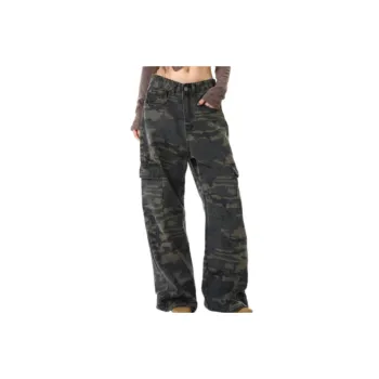 Casual Loose Denim Cargo Pants Women