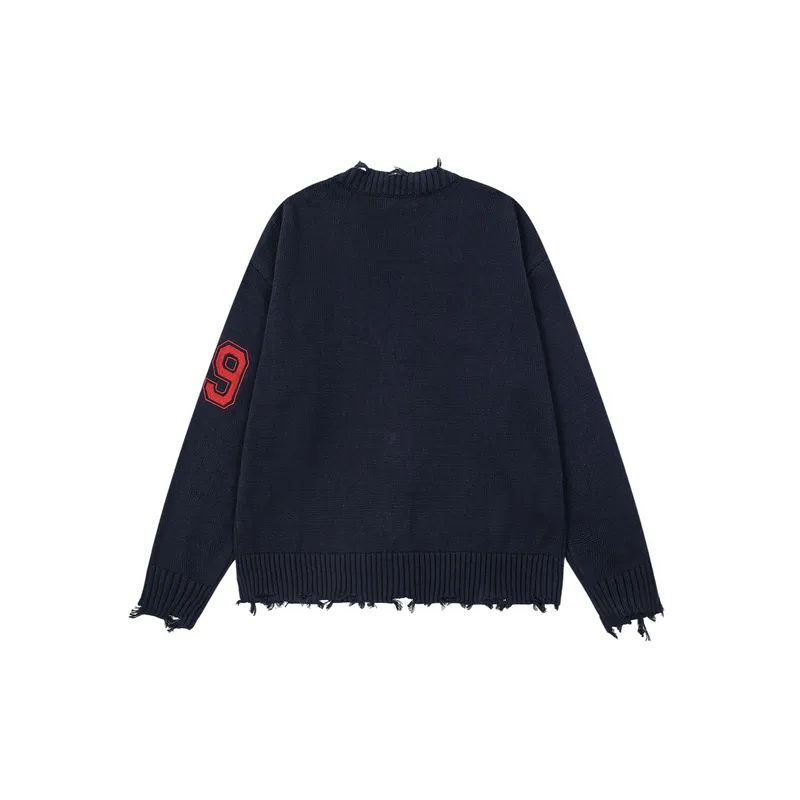 Casual Loose Cotton Blended Fabric Sweater-1