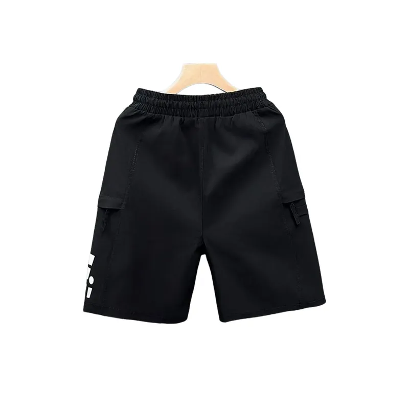 Loose Fashion Letter Printing Large Pockets Casual Pants-1