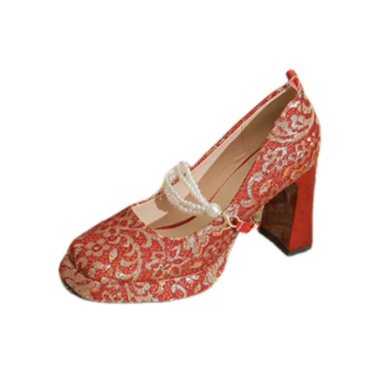 Funky Pearls High Heels-0