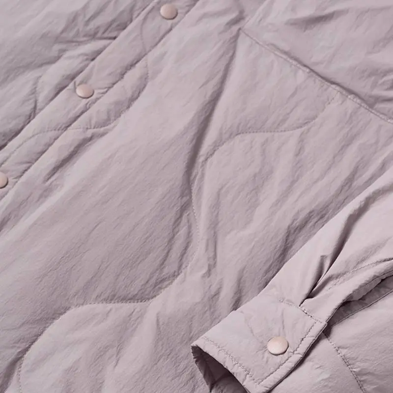 Simple Warming White Duck Down Jacket-3