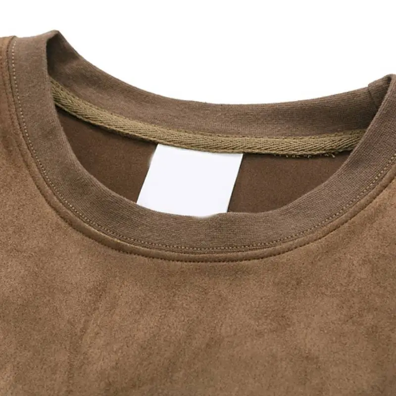 Retro Street Suede T Shirt-4