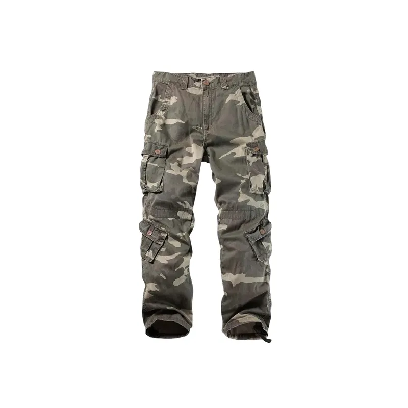 Fashionable Loose Cotton Cargo Pants-2