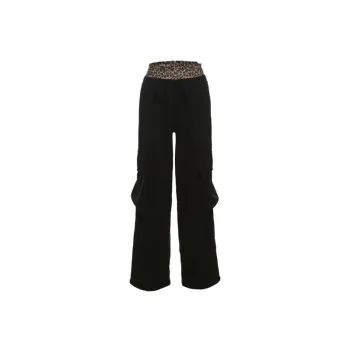 Casual Leopard Print Cargo Pants Women
