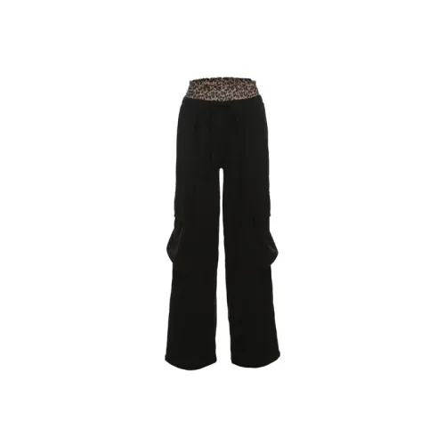 Casual Leopard Print Cargo Pants Women
