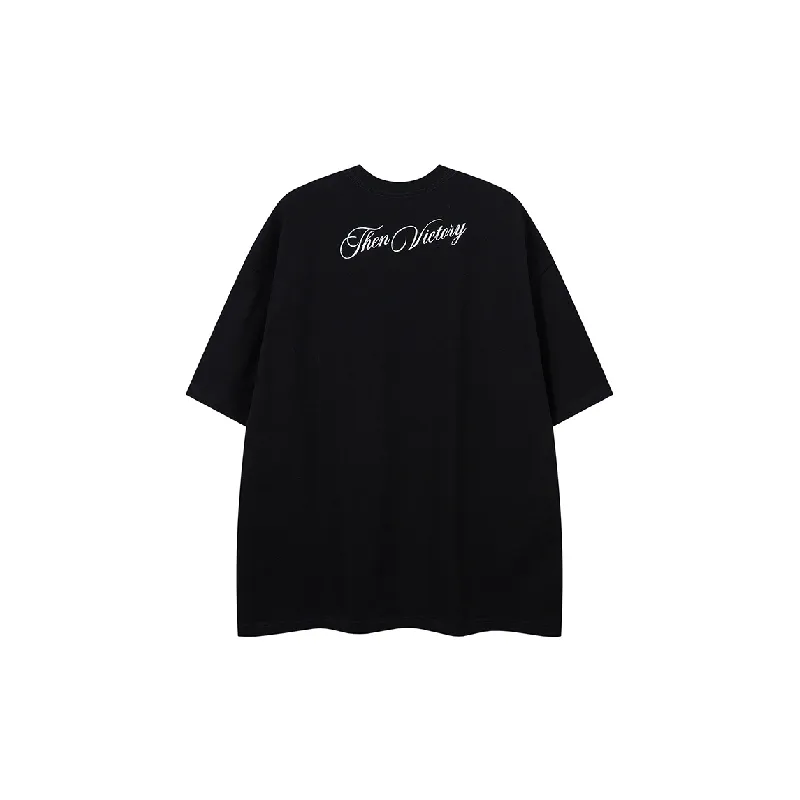 Cartoon Loose Combed Cotton T-Shirt-1