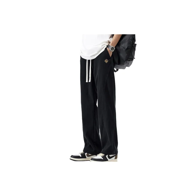 Trendy Loose Blended Synthetic Fabrics Casual Pants-0