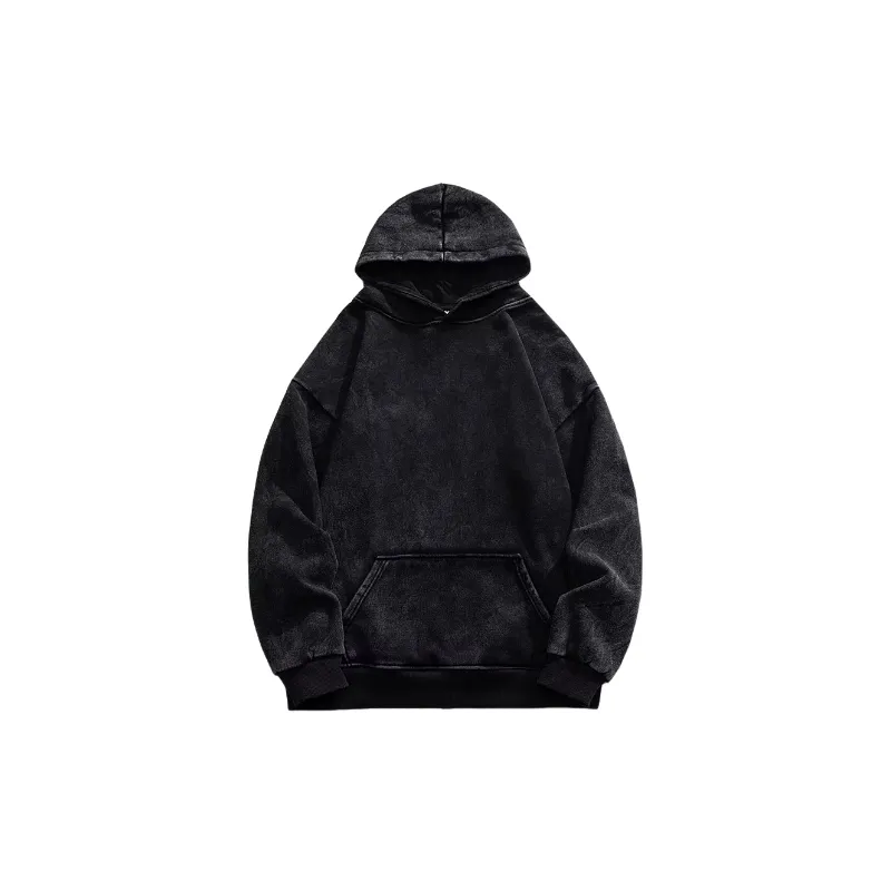 Casual  Washed Combed Cotton Sweatshirt-0
