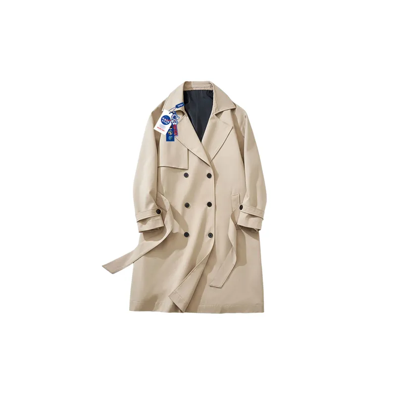 Retro Fashionable Blended Synthetic Fabrics Trench Coat-0
