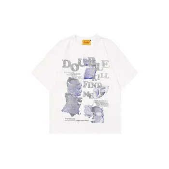 Hip Hop Letter Cotton Half Sleeve T Shirt