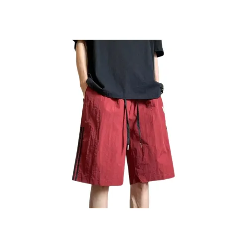 Quick-Drying Retro Casual Sports Shorts with Striped Design