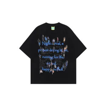 High Street Short Sleeved Small Character Printed T Shirt