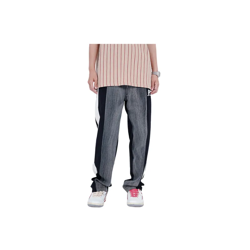 Street Trendy Casual Jeans Contrast Embroidered-7