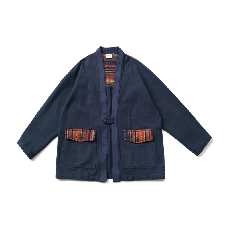 Loose Washed Patchwork Jacket-4