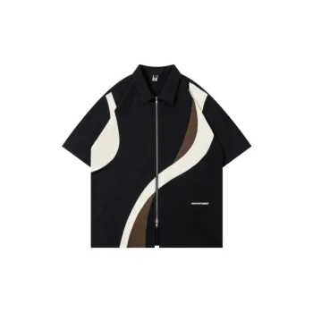 Fashionable Zipper Cotton Shirt Unisex