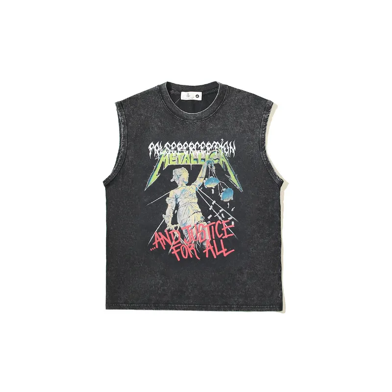 Rock Vintage Sleeveless Vest-0