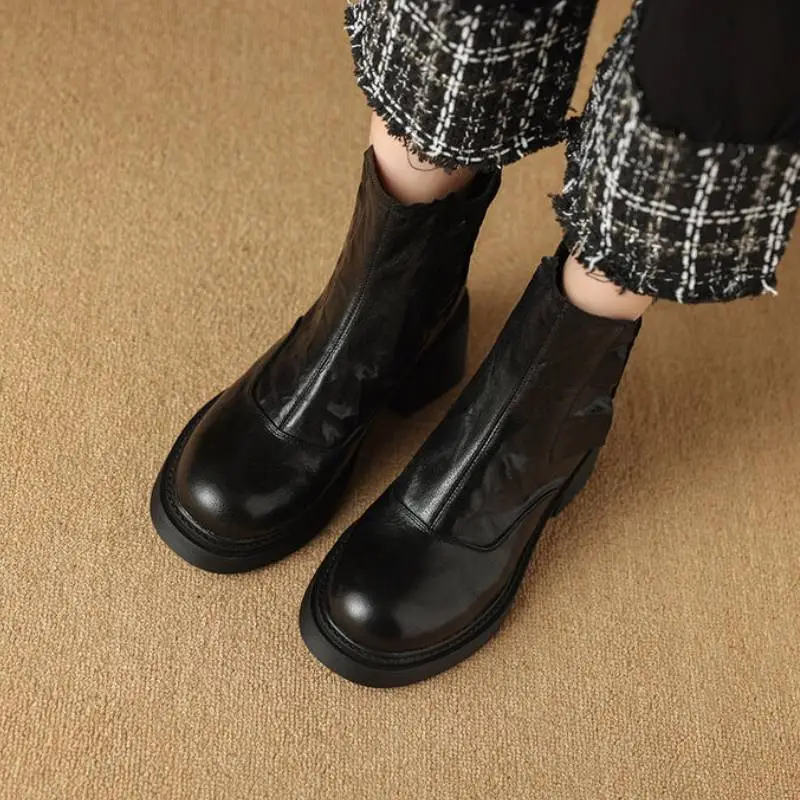 Fashionable Retro Ankle Boots-7