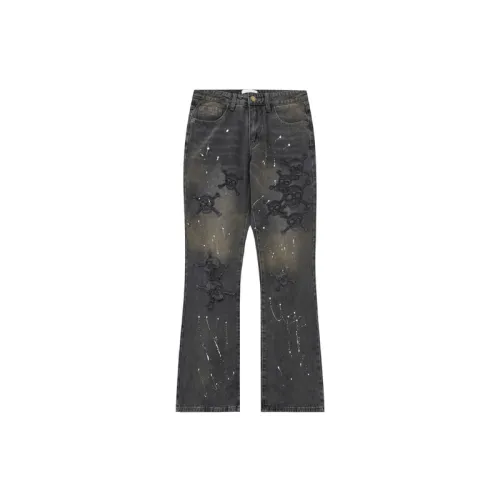 Retro Distressed Washed Jeans