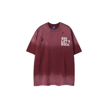 Fashionable Ombre Cotton Blended Fabric T Shirt Unisex