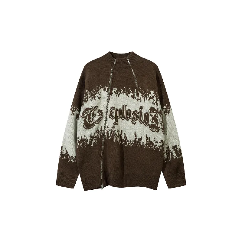 Fashionable Loose Cotton Blended Fabric Sweater-0
