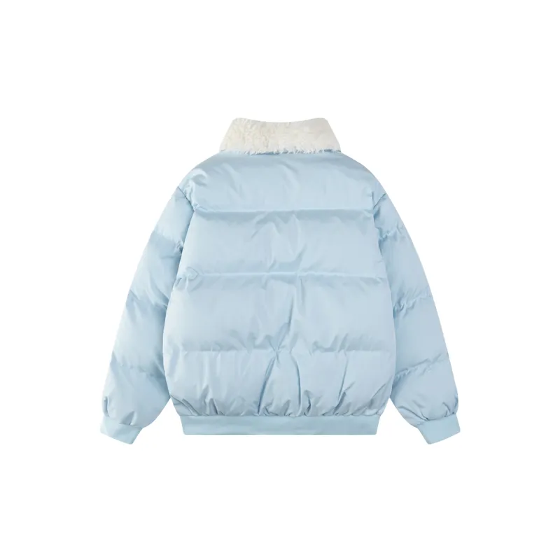 Basics Loose Blended Synthetic Fabrics Quilted Jacket-7