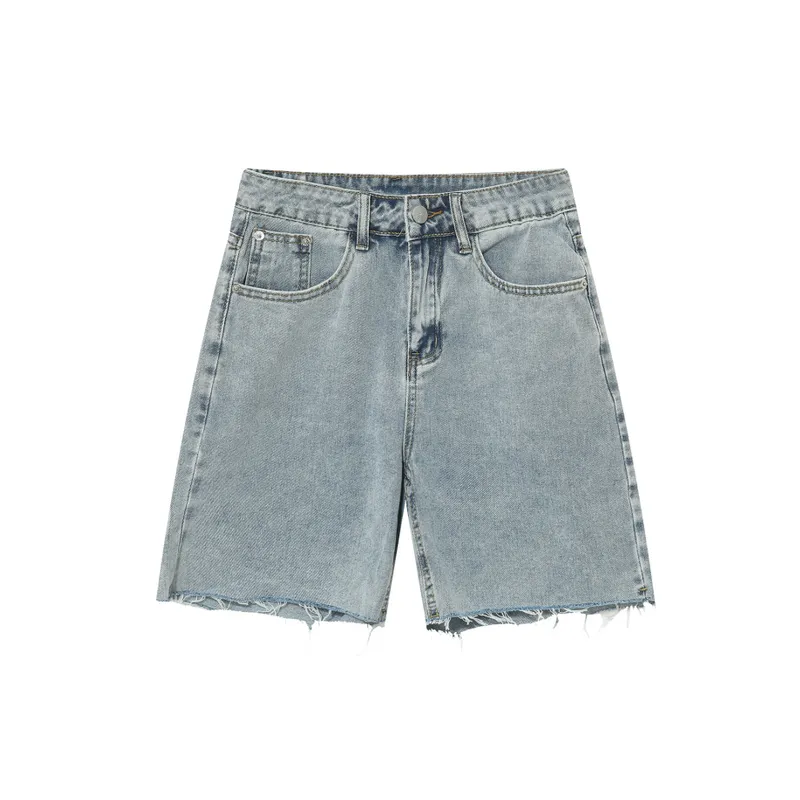 Retro Raw Edge Shorts-0