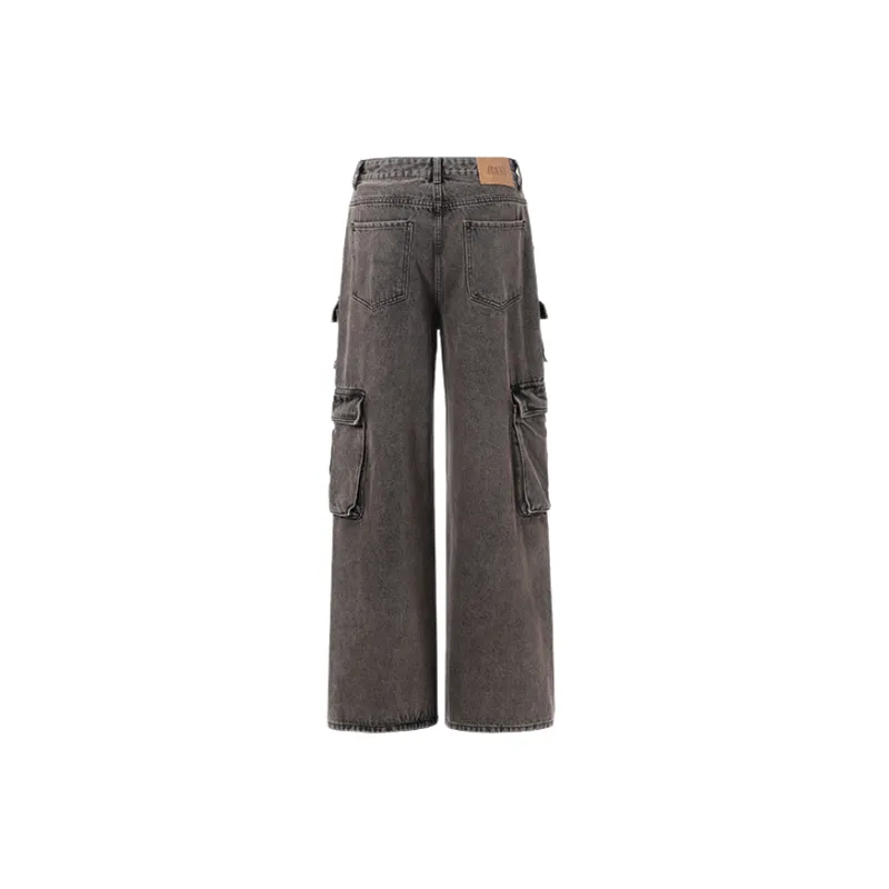 Funky Loose Denim Cargo Pants-1